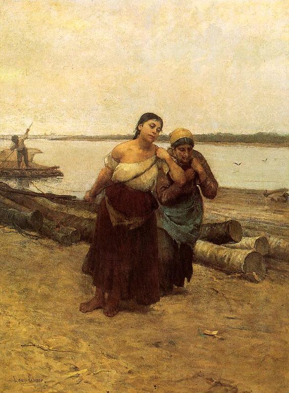 Deak-Ebner, Lajos Boat Warpers France oil painting art